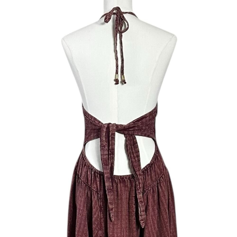 Free People Bohemian Western Mind Over Matter Midi Maxi Dress Burnt Henna Small - Picture 8 of 11